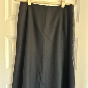 Talbots Black Wool Flare Skirt SZ 6